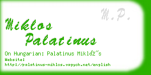 miklos palatinus business card